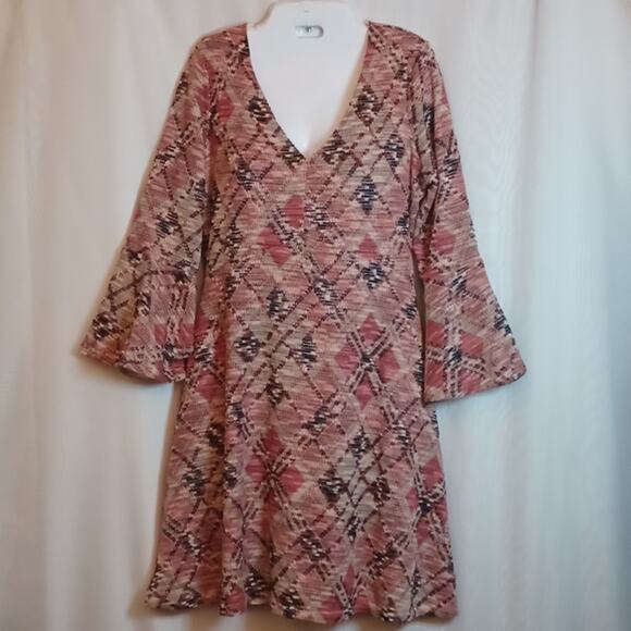 Anthropologie Maeve Erina Knit Bell Sleeves Fit & Flare Midi Dress.  Size M. - Picture 4 of 13